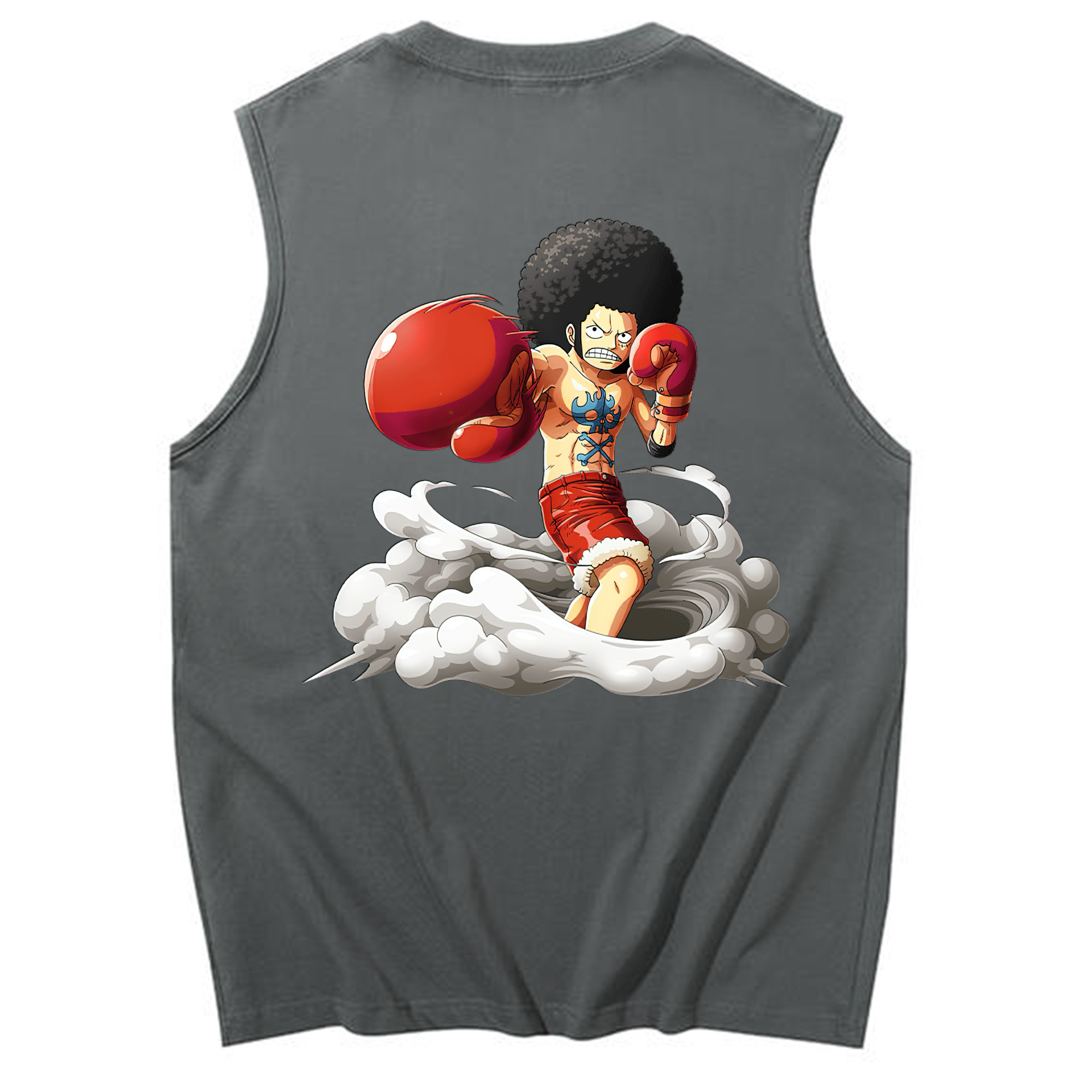 ワンピース モンキー・D・ルフィ ONE PIECE Monkey D. Luffy コットン100％タンクトップ（背面プリント）